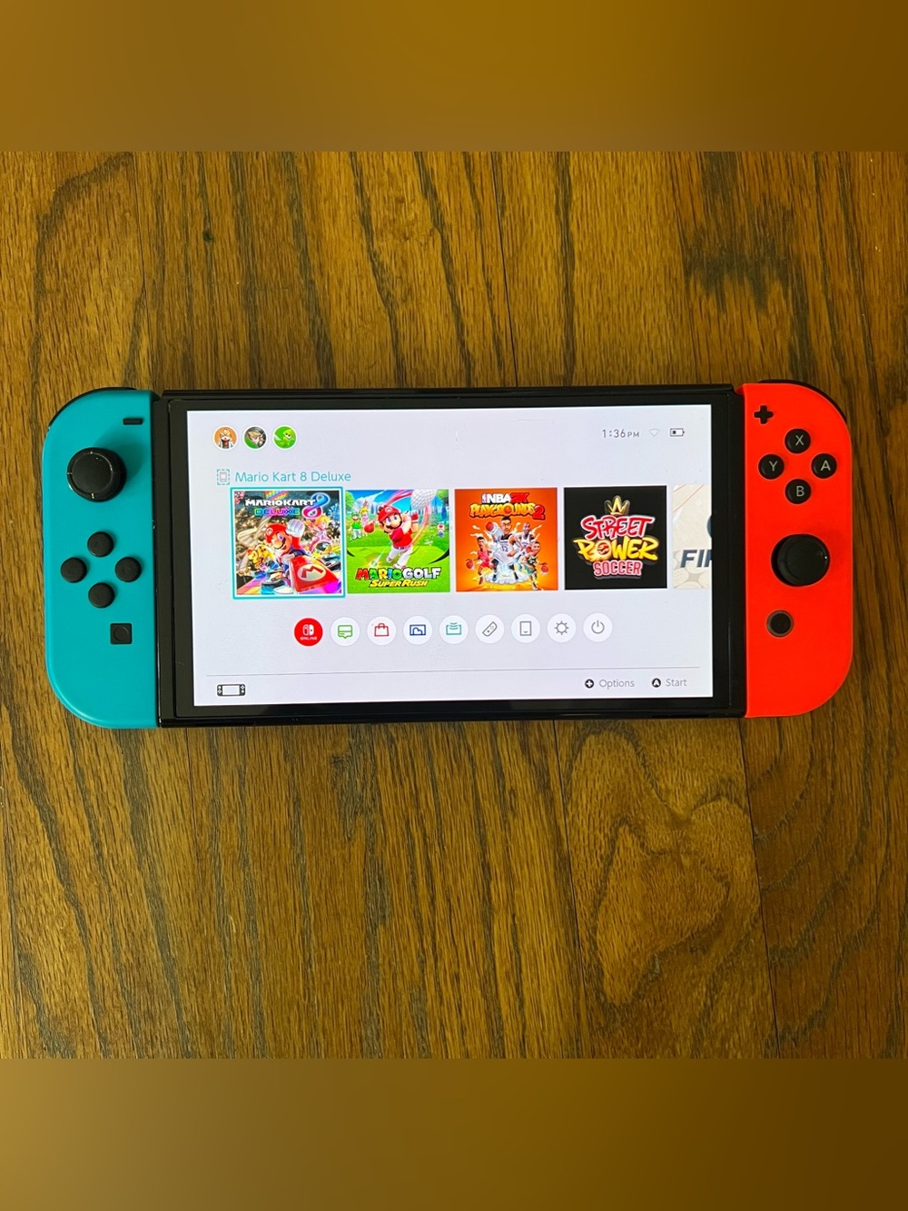 Excellent Condition Nintendo
Switch Console with Red Blue Joycons